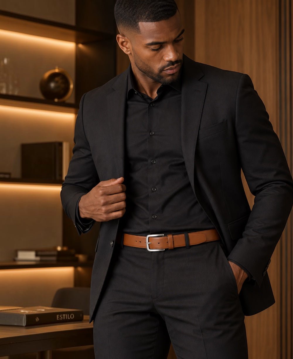 Cinto Caramelo Masculino De Couro - Paladho´s Jeans Wear