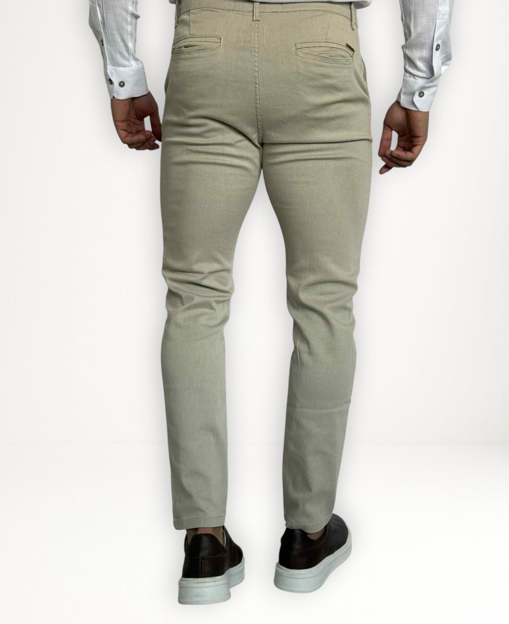 Calça Alfaiataria Slim Masculina Bege - Codi Jeans