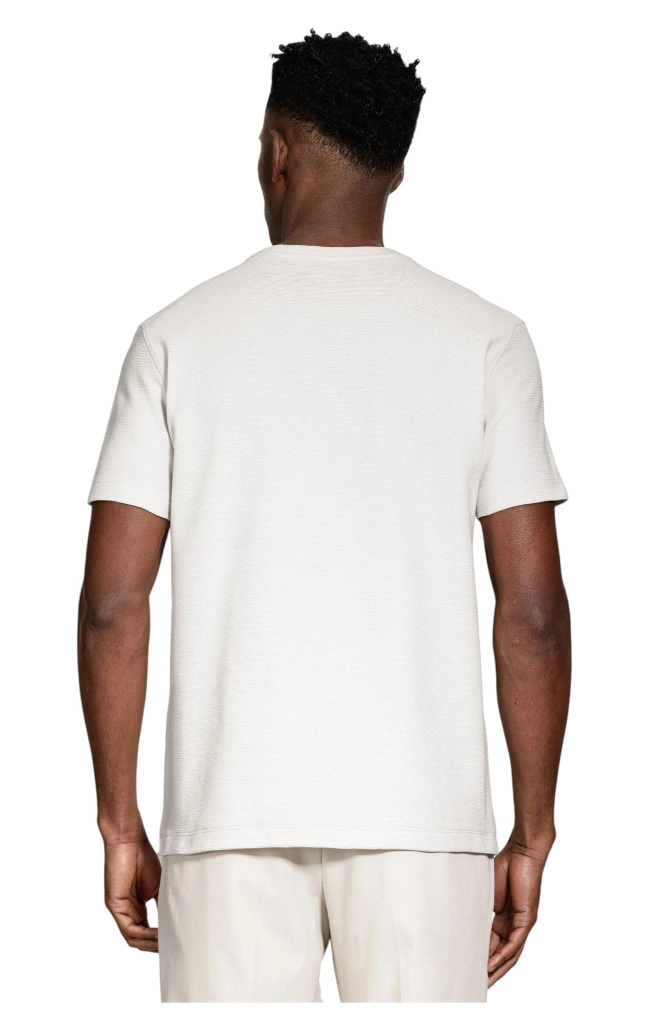 Camiseta Texture Interlock Branca - Aramis