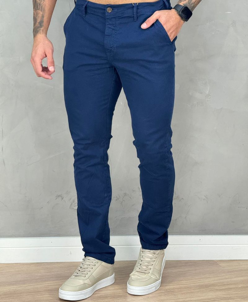 Calça Alfaiataria Azul Darkness Masculina Vitor - Forum