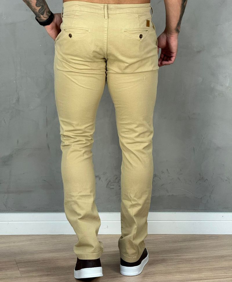 Calça Alfaiataria Bege Incense Masculina Vitor - Forum