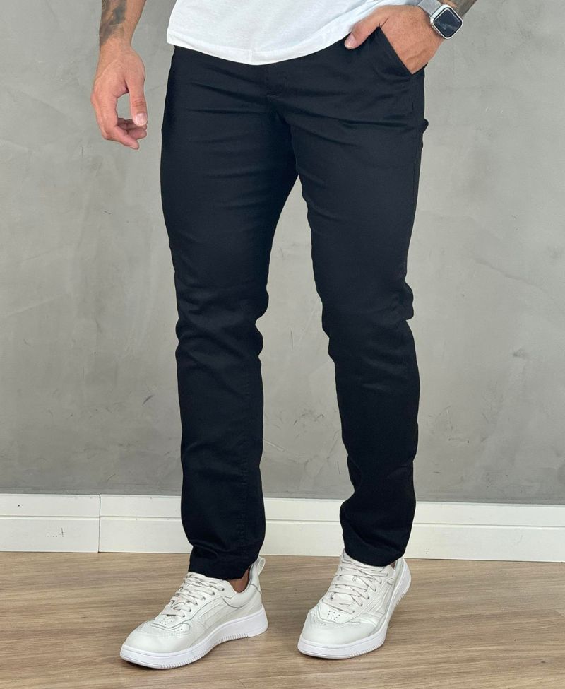 Calça Alfaiataria Preta Masculina Slim - Paladho´s Jeans Wear