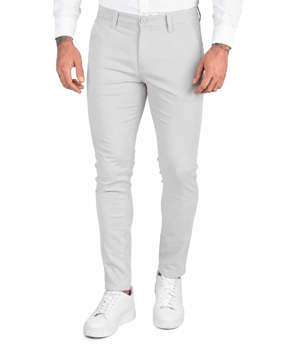 Calça Alfaiataria Gelo Mescla Masculina Skinny - Rota 77