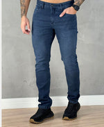 Calça Jeans Azul Stonado Masculina Slim - Aramis