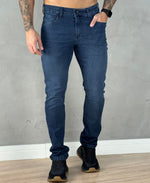 Calça Jeans Azul Stonado Masculina Slim - Aramis