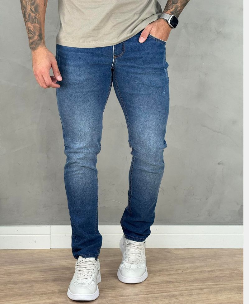 Calça Jeans Médio Masculina Skinny Ideal Vest Rouparia