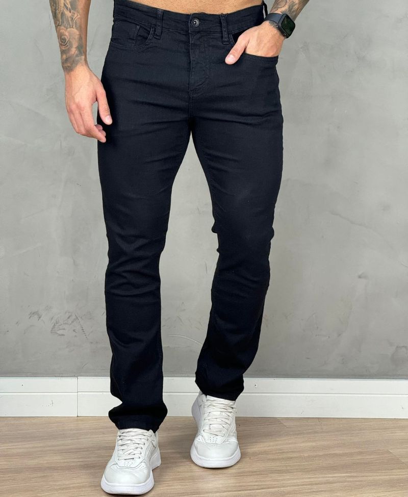 Calça Jeans Preta Masculina Stone Dirty Slim - Aramis