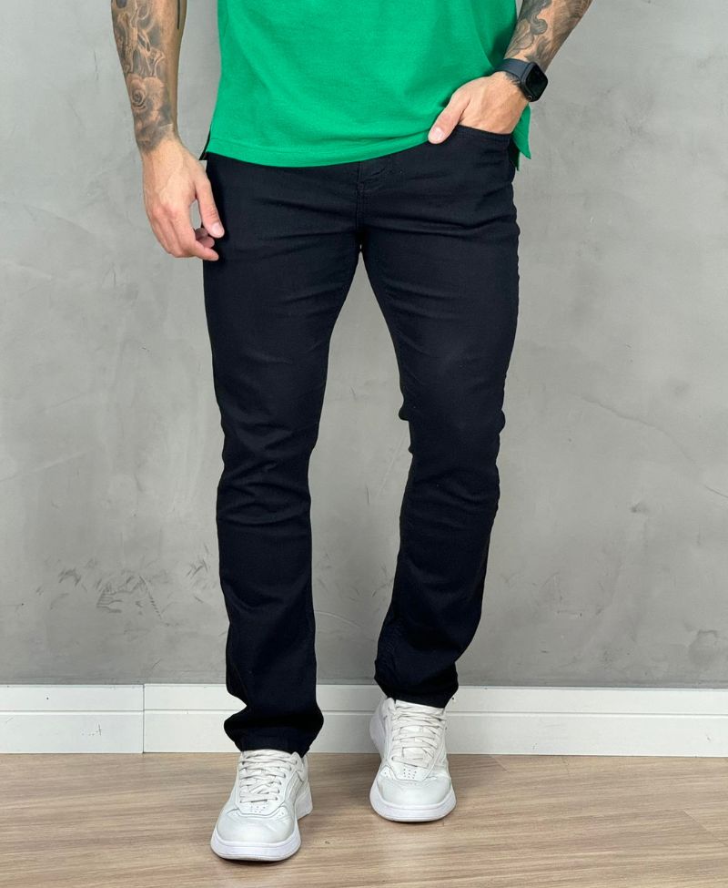 Calça Jeans Preta Masculina Stone Dirty Slim - Aramis