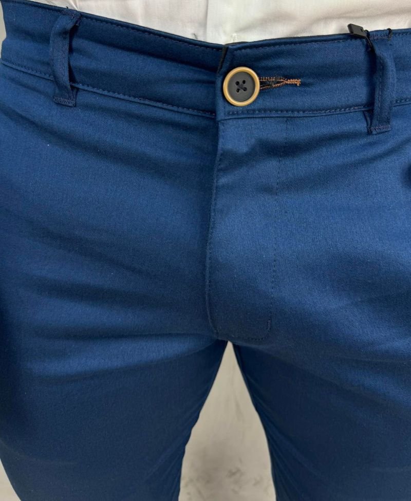 Calça Alfaiataria Azul Bic Masculina Slim - Guilherme Soul
