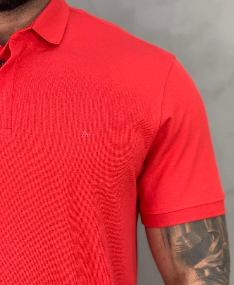 Camisa Polo Vermelho Masculina Piquet Colorfix - Aramis