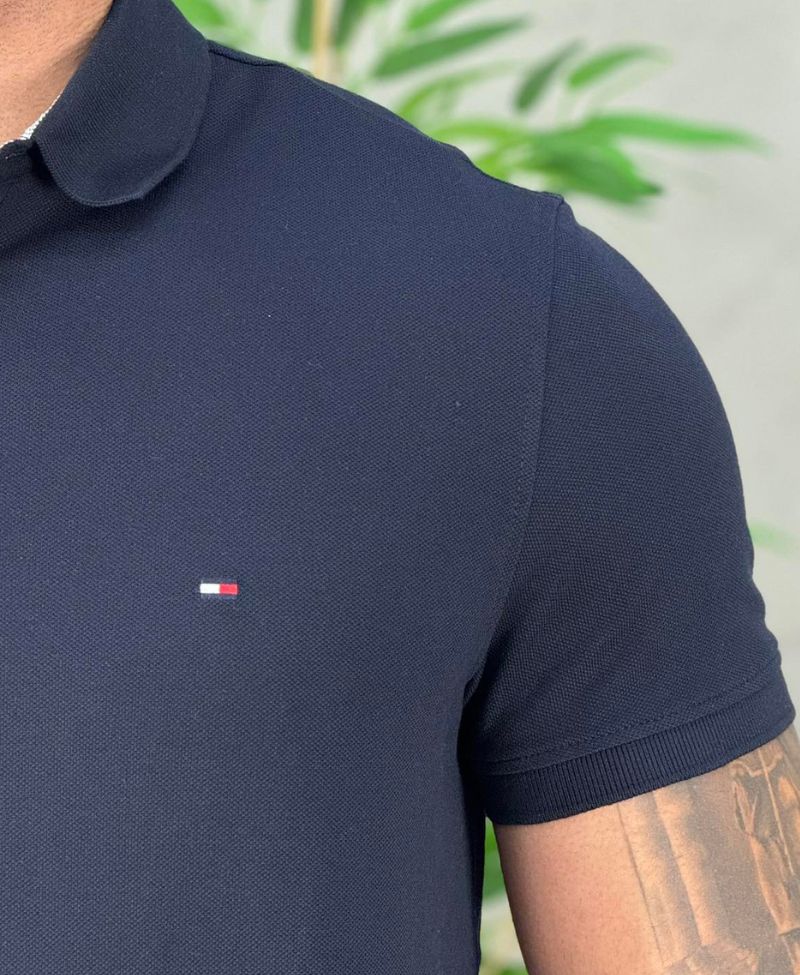 Camisa Polo Azul Marinho Masculina Regular Fit - Tommy Hilfiger