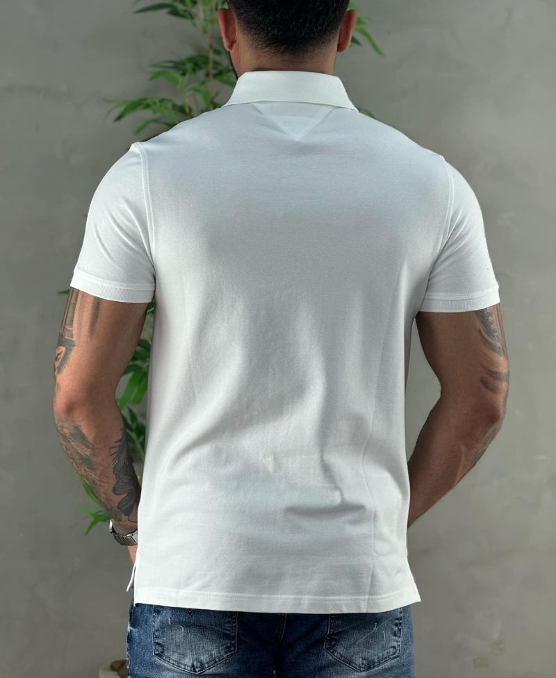 Camisa Polo Branca Masculina 1985 Regular Fit - Tommy Hilfiger