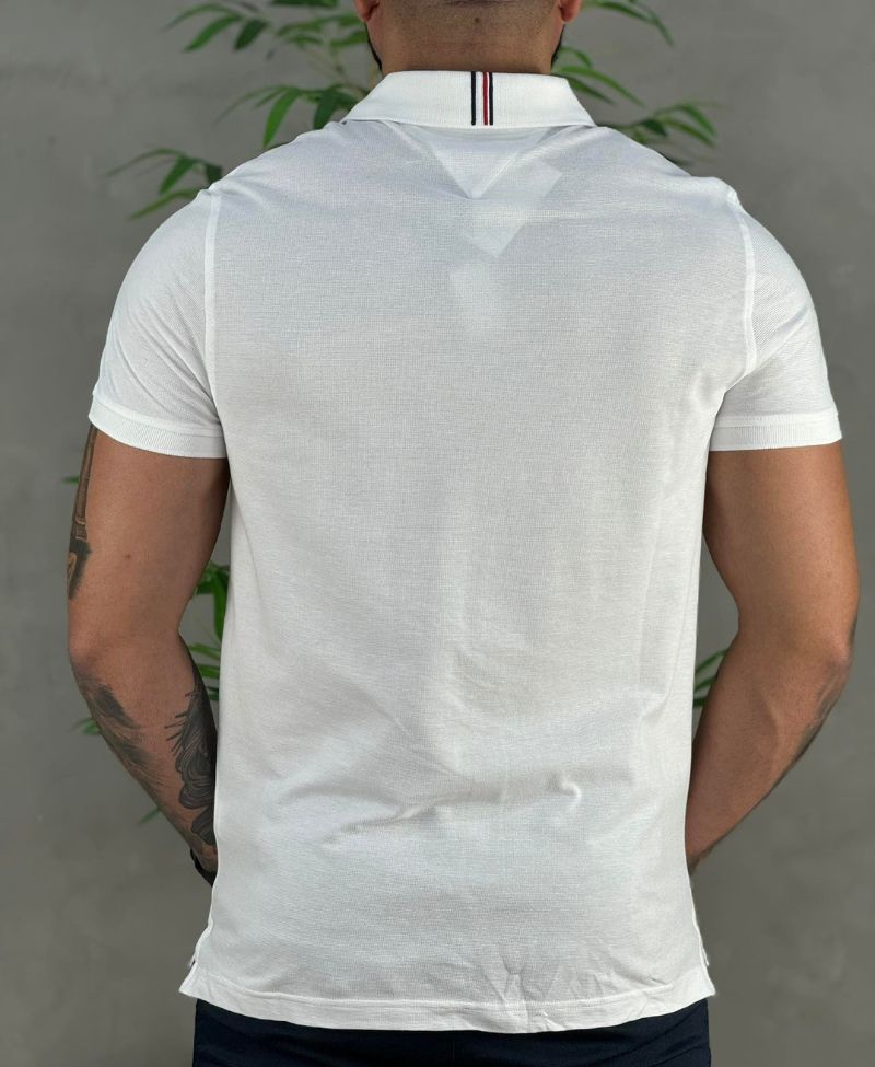 Camisa Polo Branca Masculina Monotype - Tommy Hilfiger