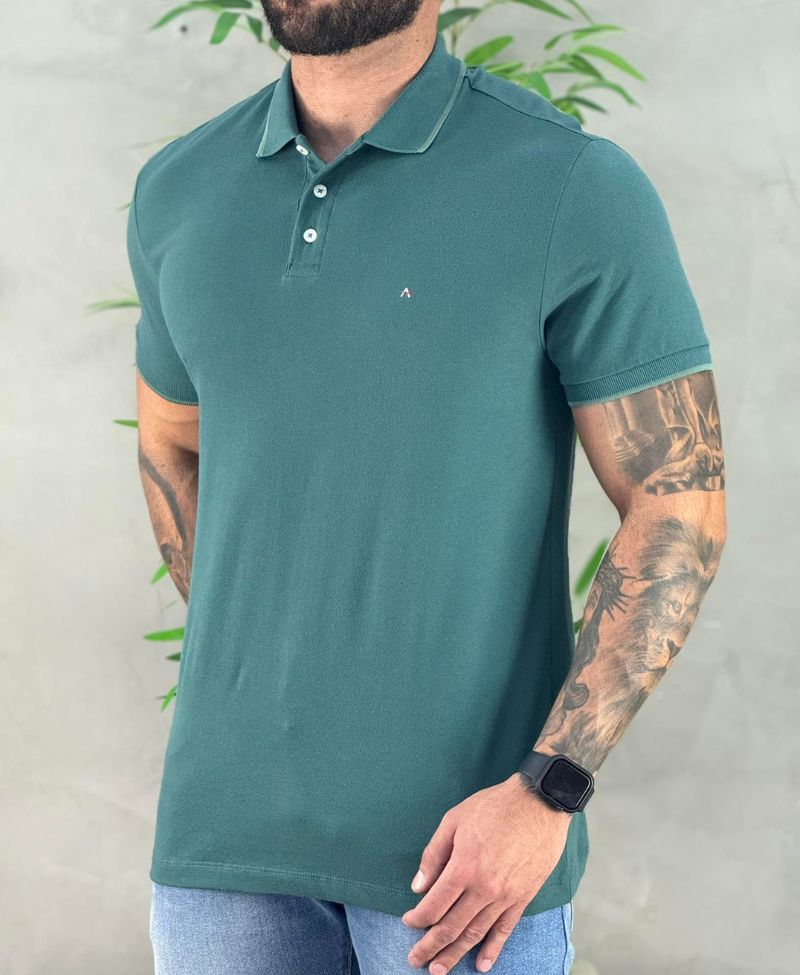 Camisa Polo Esmeralda Masculina Piquet Classic - Aramis