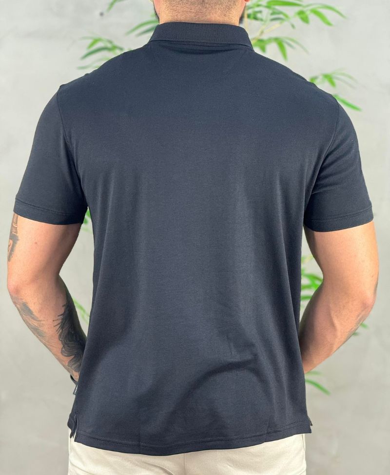 Camisa Polo Preta Masculina Liquid Touch - Calvin Klein