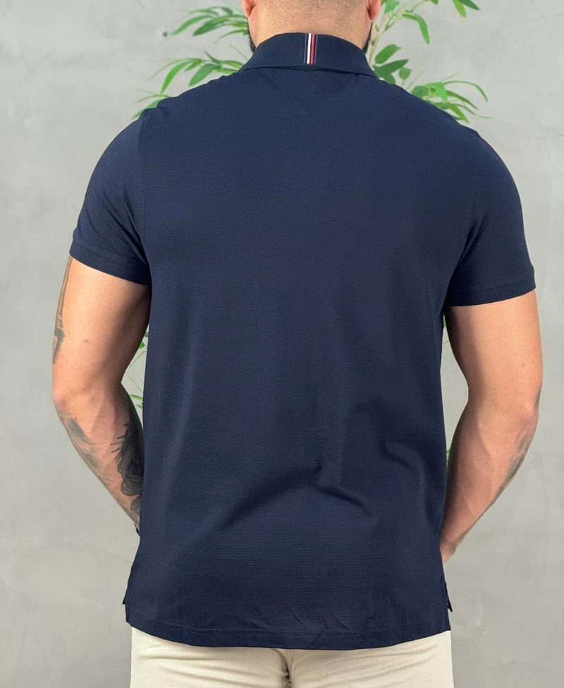 Camisa Polo Azul Marinho Masculina Monotype - Tommy Hilfiger