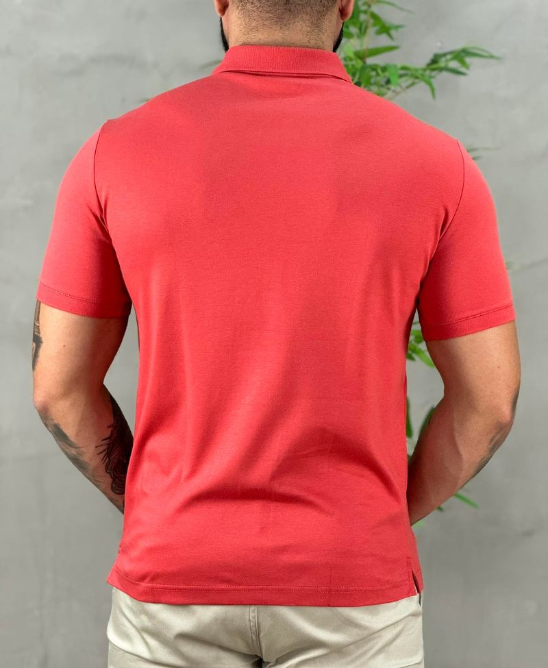 Camisa Polo Vermelha Masculina Smooth - Calvin Klein