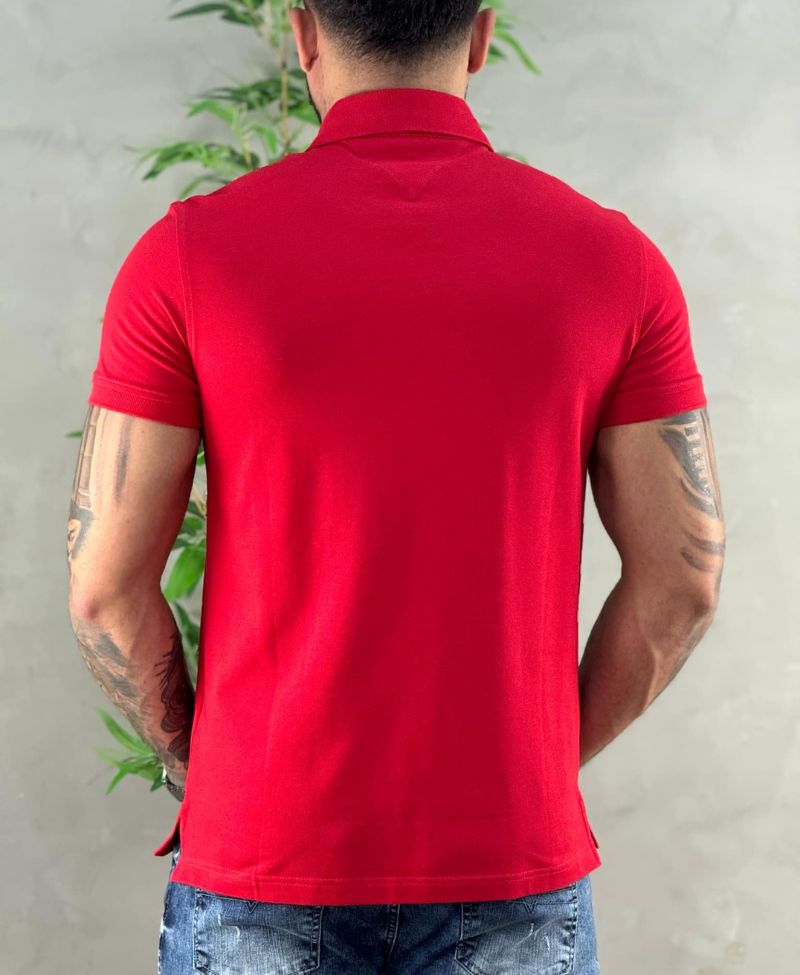 Camisa Polo Vermelho Masculina 1985 Slim Fit - Tommy Hilfiger