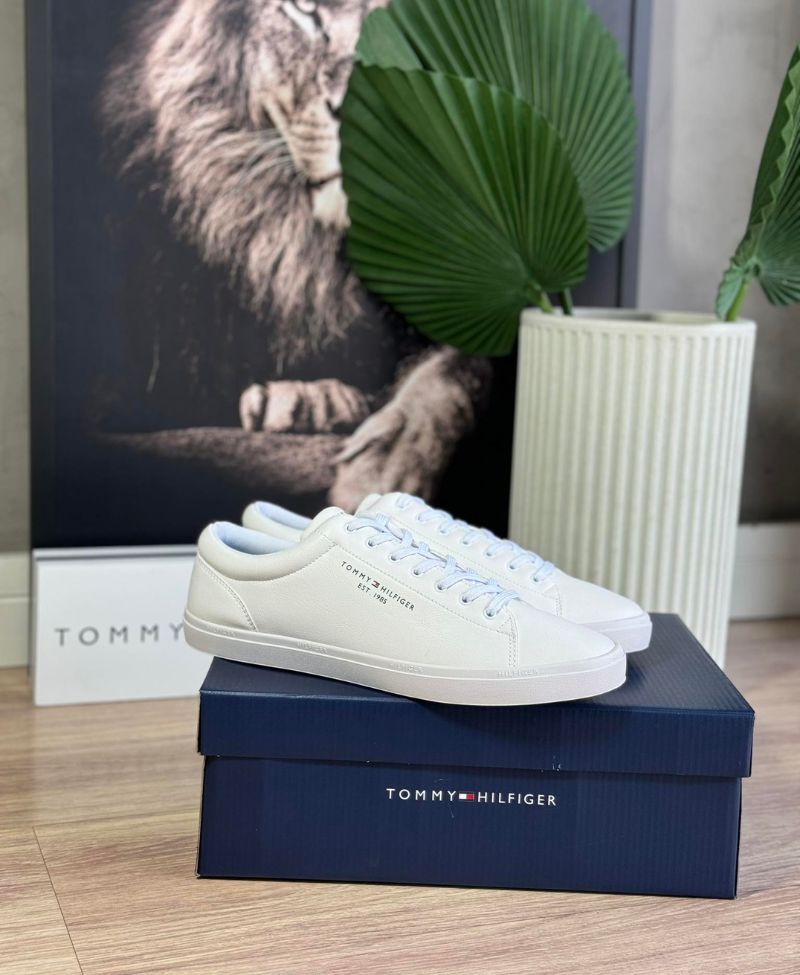 Tênis Branco Masculino Em Cano Baixo Harrison 5D5 - Tommy Hilfiger