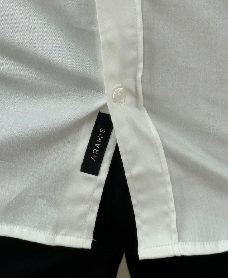 Camisa Social Branca Manga Curta Masculina Super Slim - Aramis