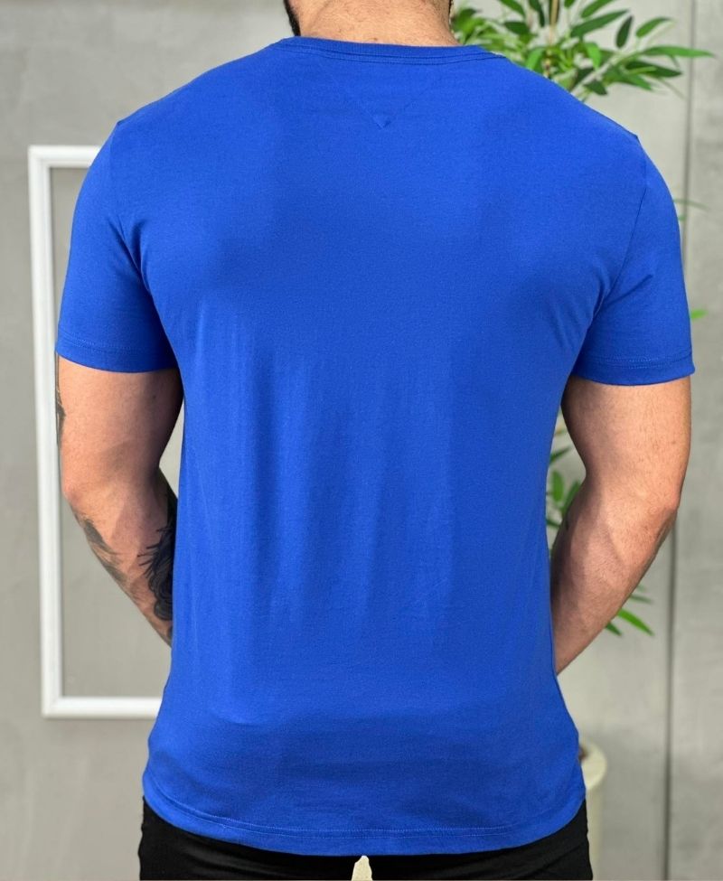 Camiseta Azul Bic Masculina Clássic - Tommy Hilfiger