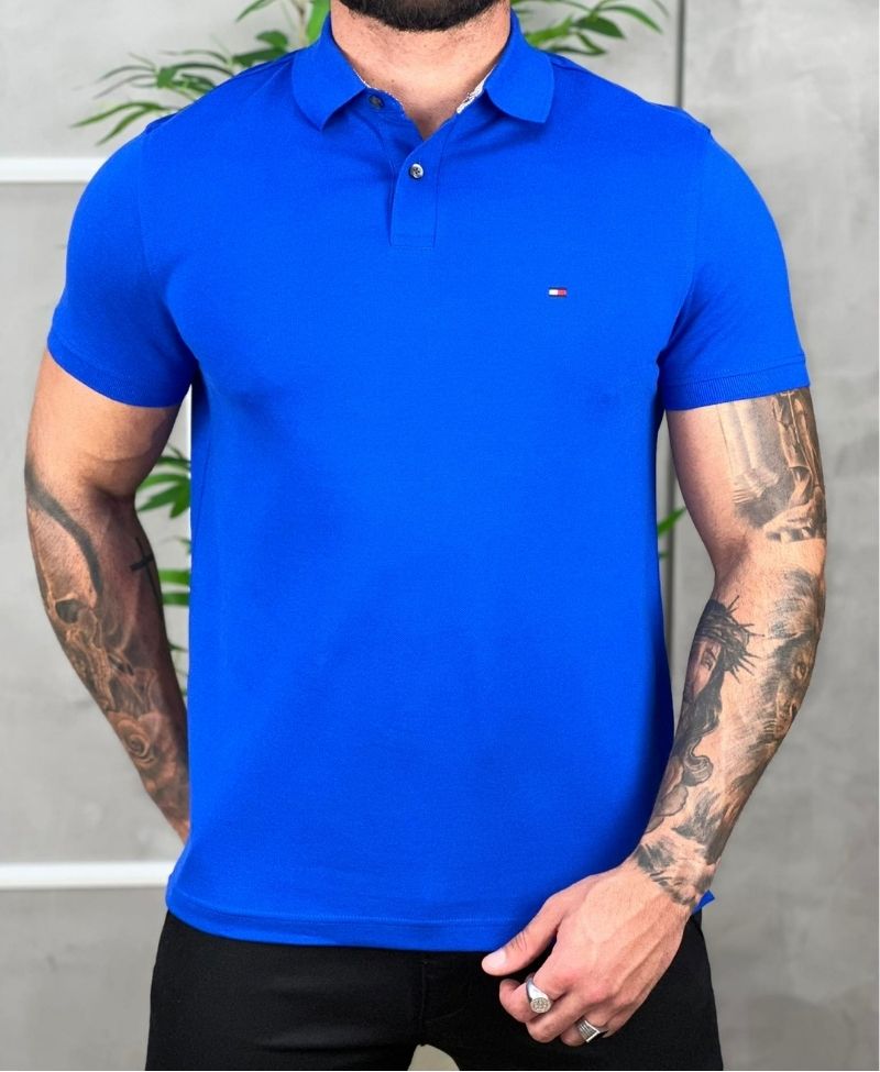 Camisa Polo Azul Masculina - Tommy Hilfiger