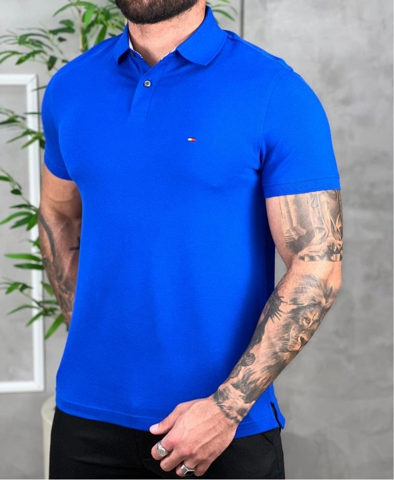 Camisa Polo Azul Masculina - Tommy Hilfiger