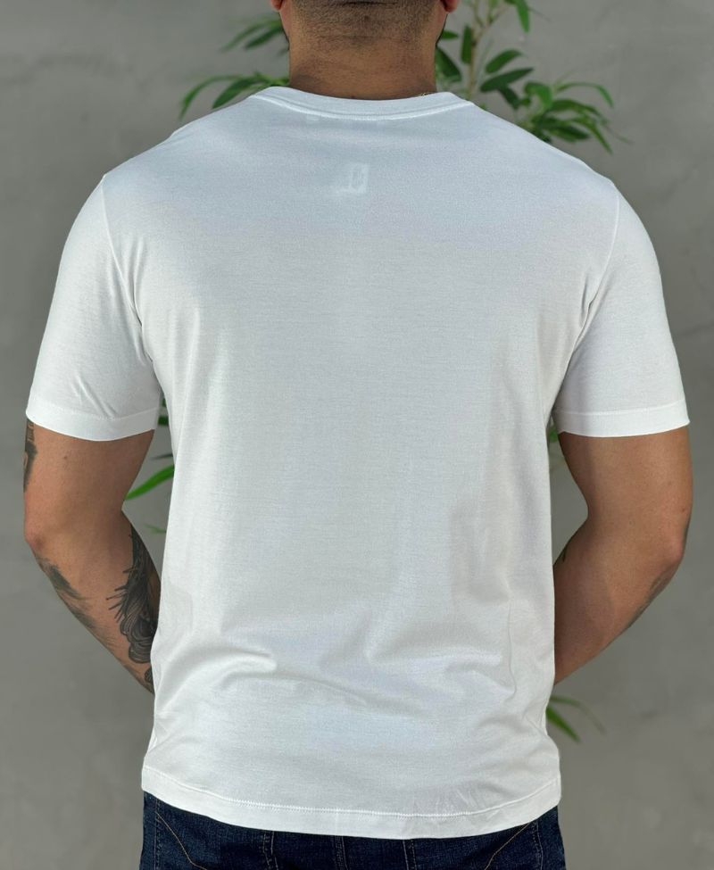 Camiseta Branca Masculina Básica Meia Malha - Calvin Klein