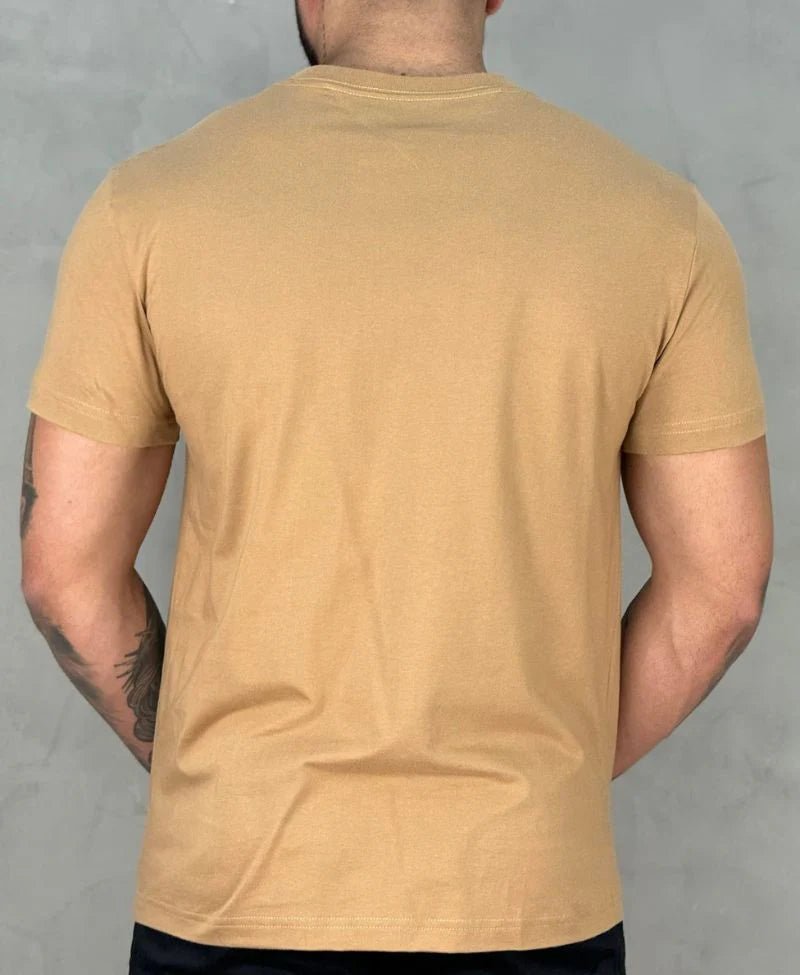 Kit 2 Camisetas Caqui e Marrom Masculino Básica - Tommy Hilfiger