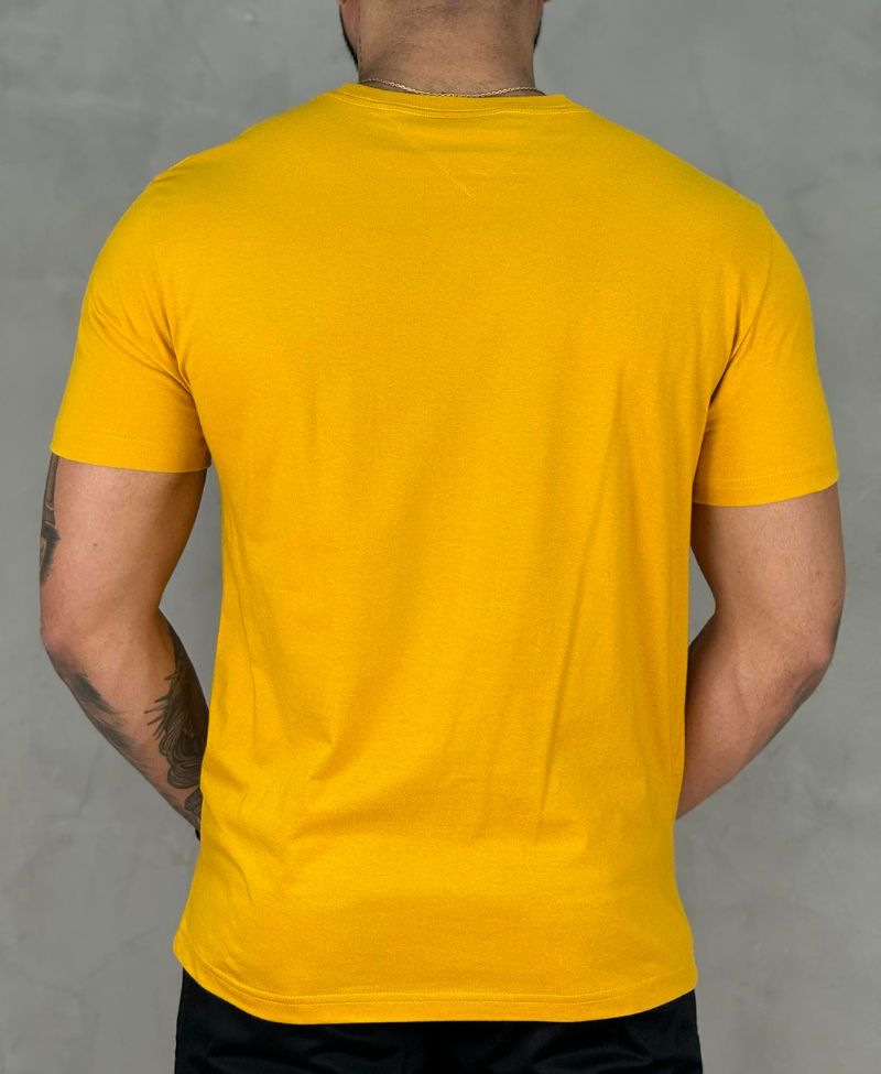Camiseta Mostarda Masculina Clássica Cotton - Tommy Hilfiger
