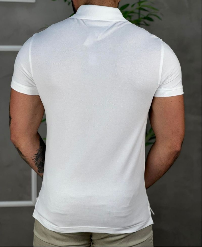 Camisa Polo Branca Masculina Classic - Tommy Hilfiger
