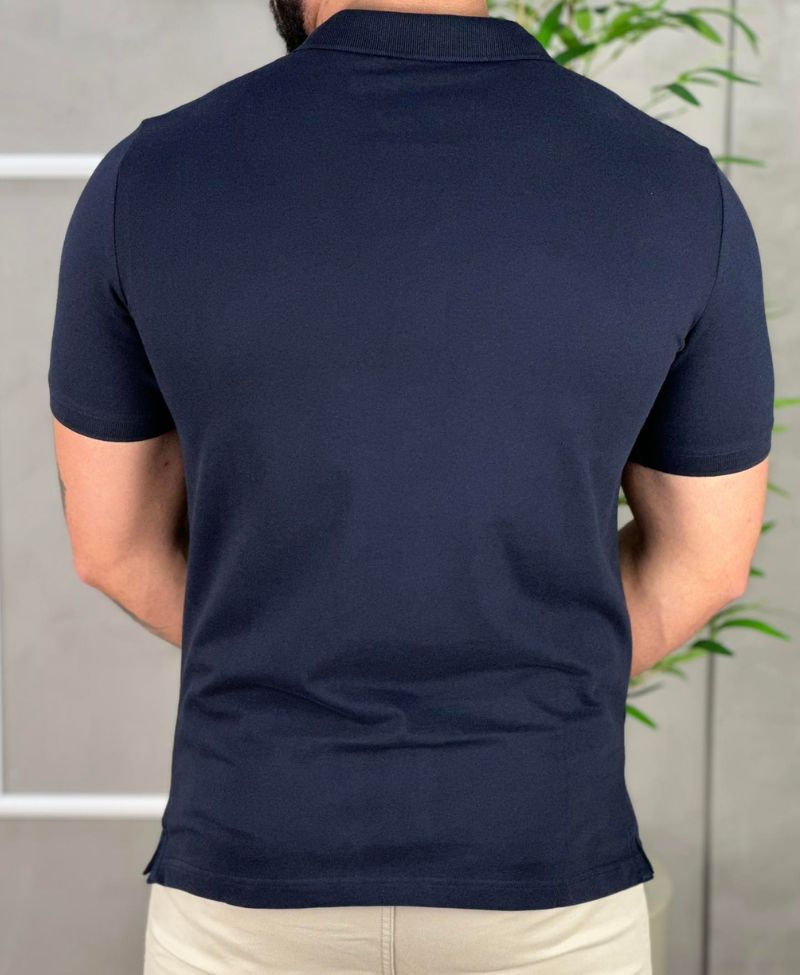 Camisa Polo Azul Marinho Masculino Slim Smooth - Calvin Klein