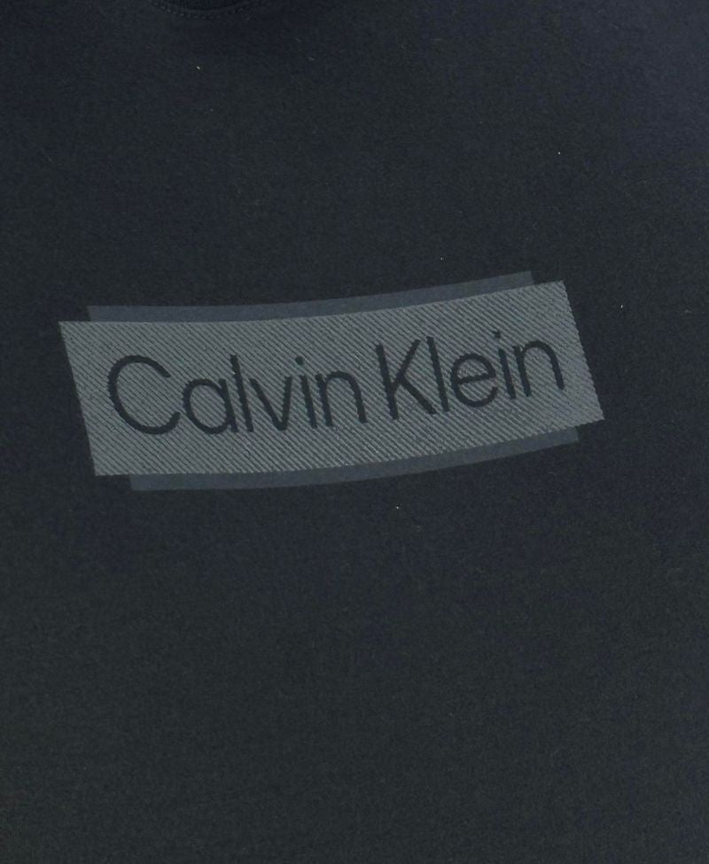 Camiseta Preta Masculina Address Stripe - Calvin Klein