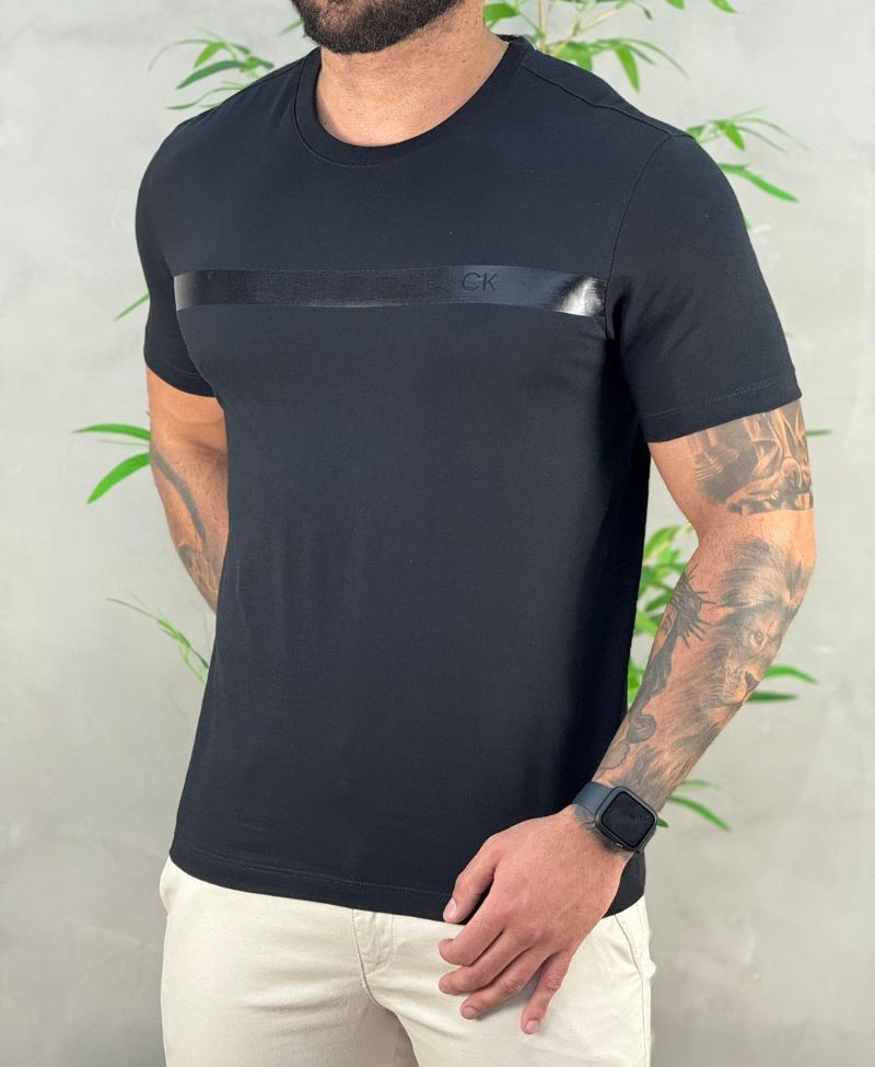 Camiseta Preta Masculina Gel Stick - Calvin Klein