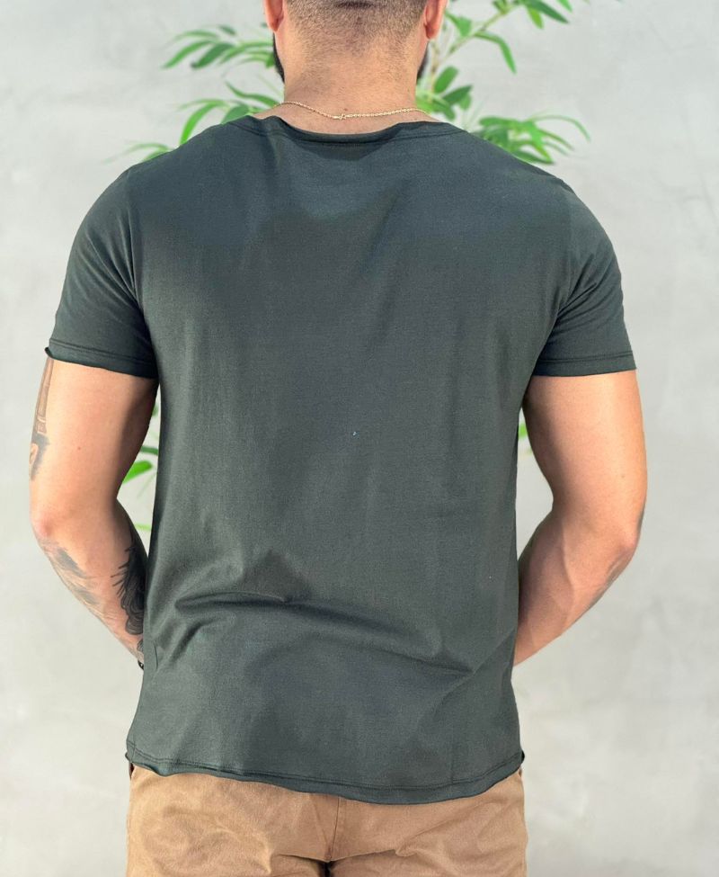 Camiseta Verde Escuro Masculina New Slim - John John