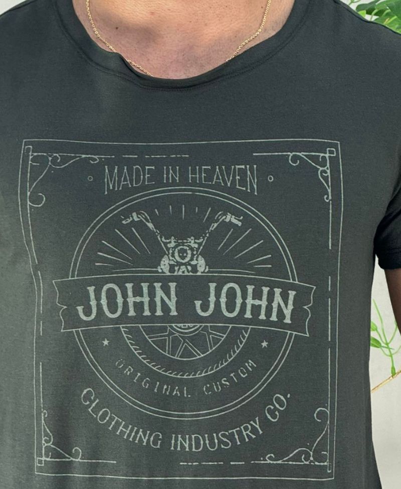 Camiseta Verde Escuro Masculina New Slim - John John