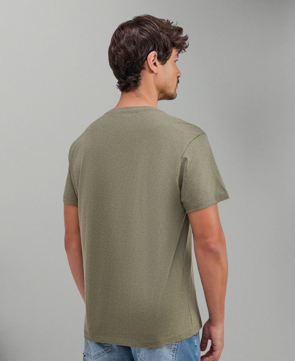 Camiseta Verde Militar Masculina Regular Fit - Reserva