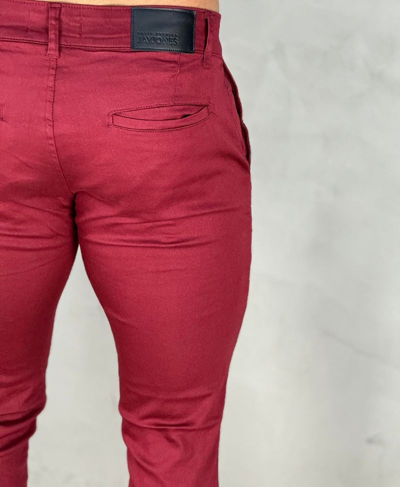 Calça Alfaiataria Vinho Masculina Super Skinny - Jay Jones