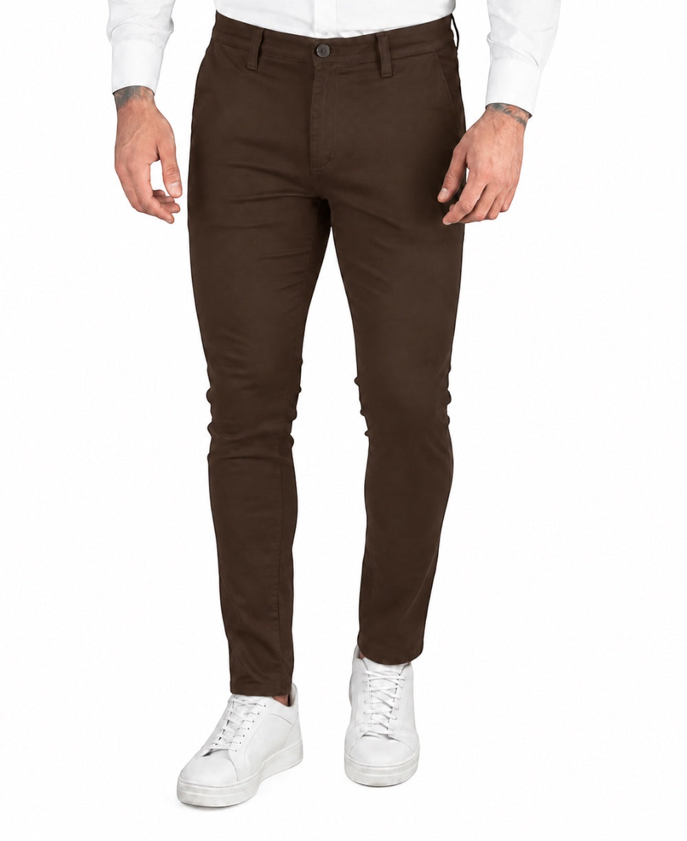 Calça Alfaiataria Marrom Masculina Skinny - Rota 77