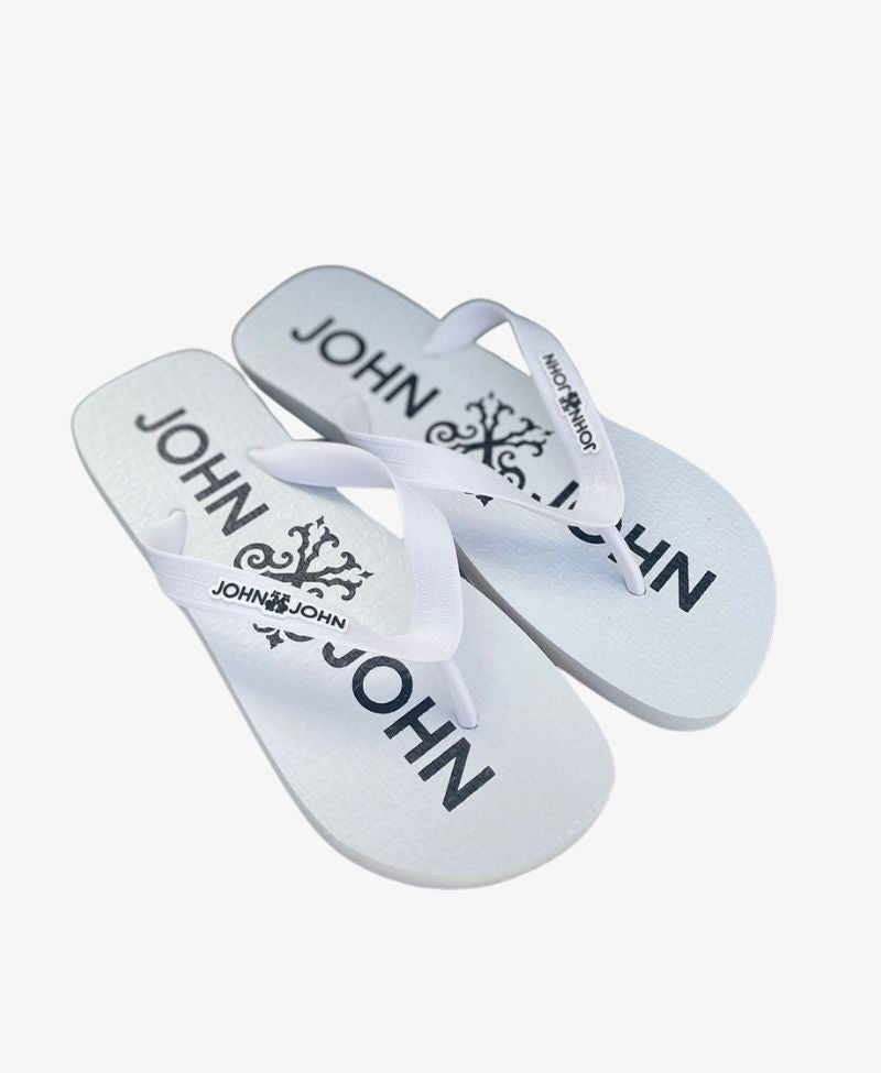Chinelo Branco Masculino Round Logo - John John