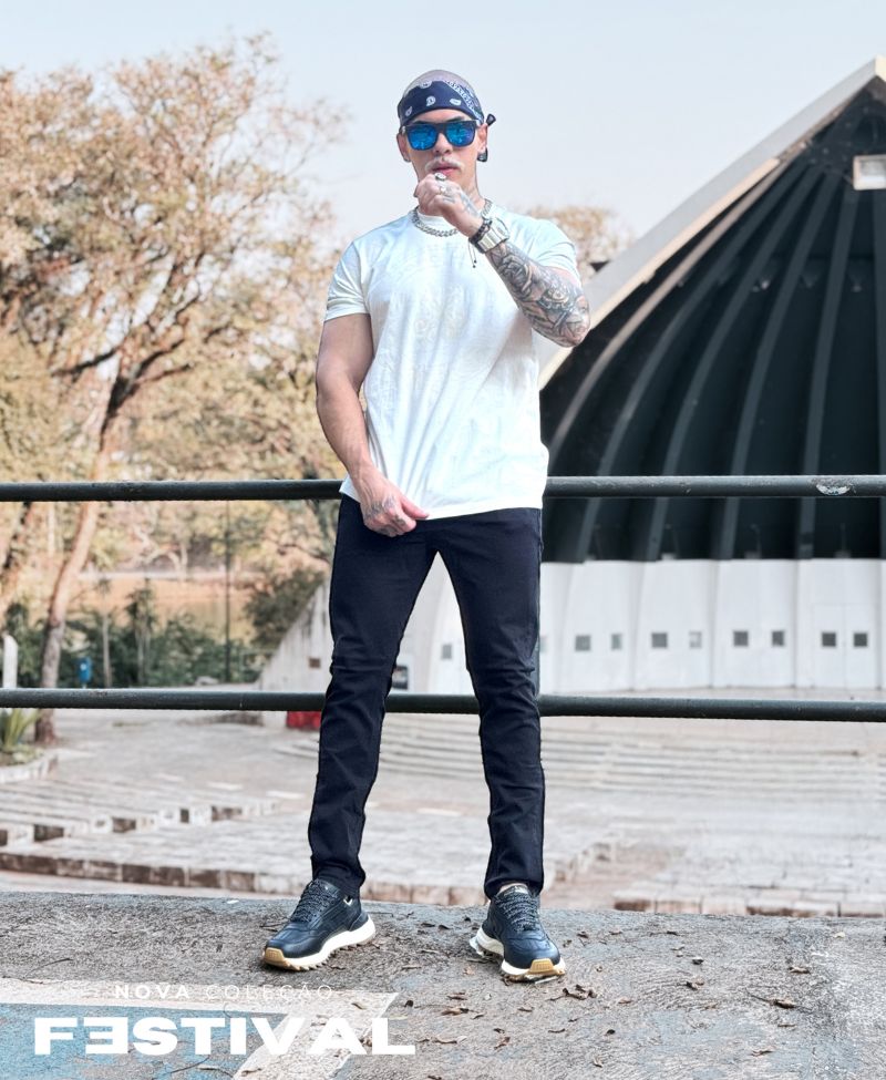 Calça Preta Masculina Skinny Lisa - Visual Jeans