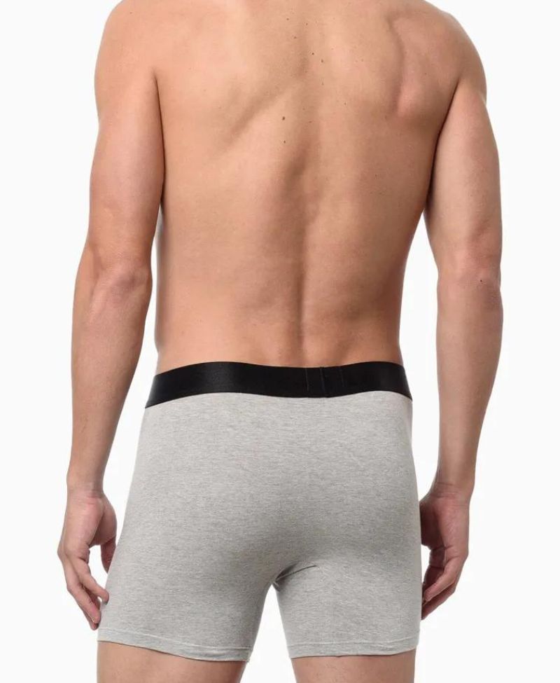 Cueca Box Cinza Claro Underwear Cotton - Calvin Klein