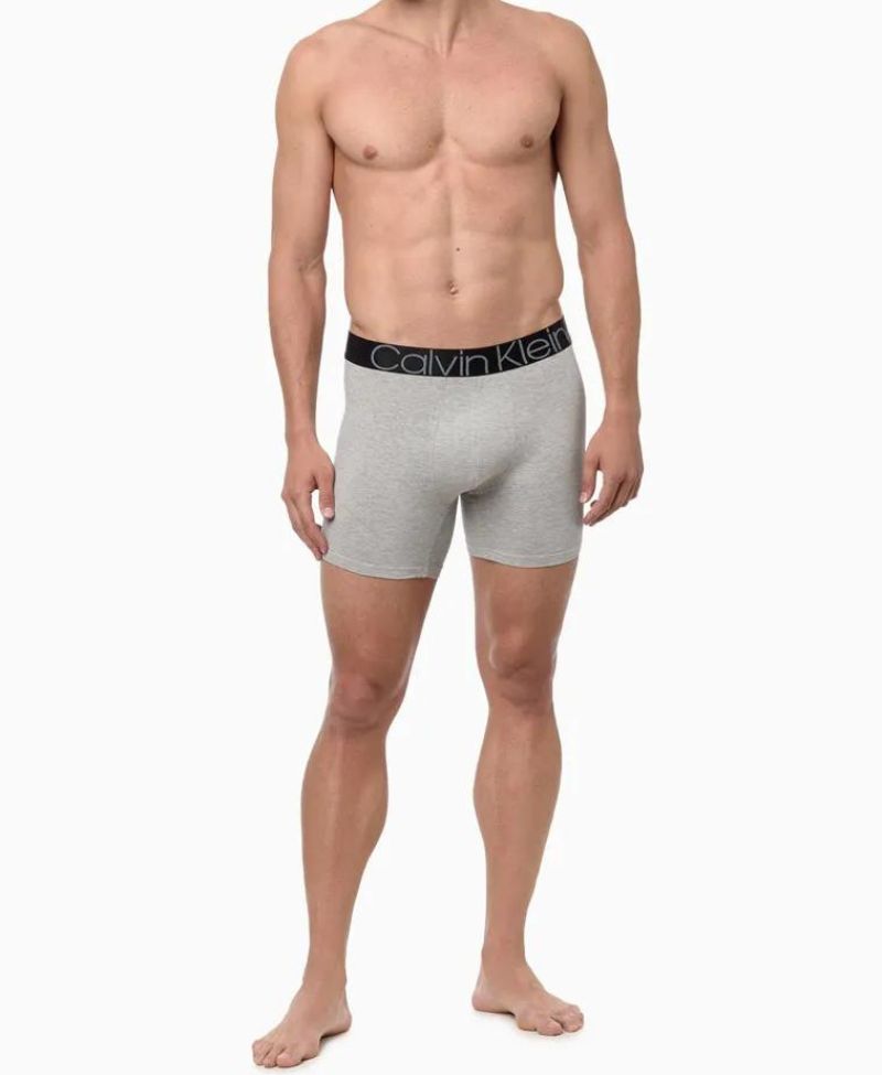 Cueca Box Cinza Claro Underwear Cotton - Calvin Klein