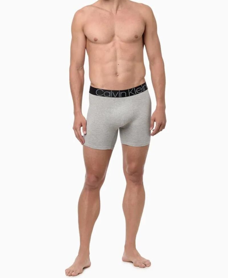 Cueca Box Cinza Claro Underwear Cotton - Calvin Klein