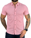 Camisa Rosa Masculino Manga Curta - Per Porchi