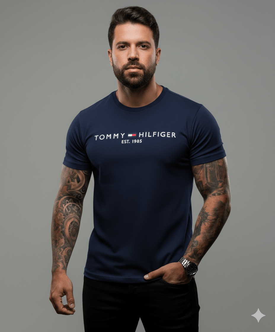 Camiseta Azul Marinho Masculina Est.1985 - Tommy Hilfiger