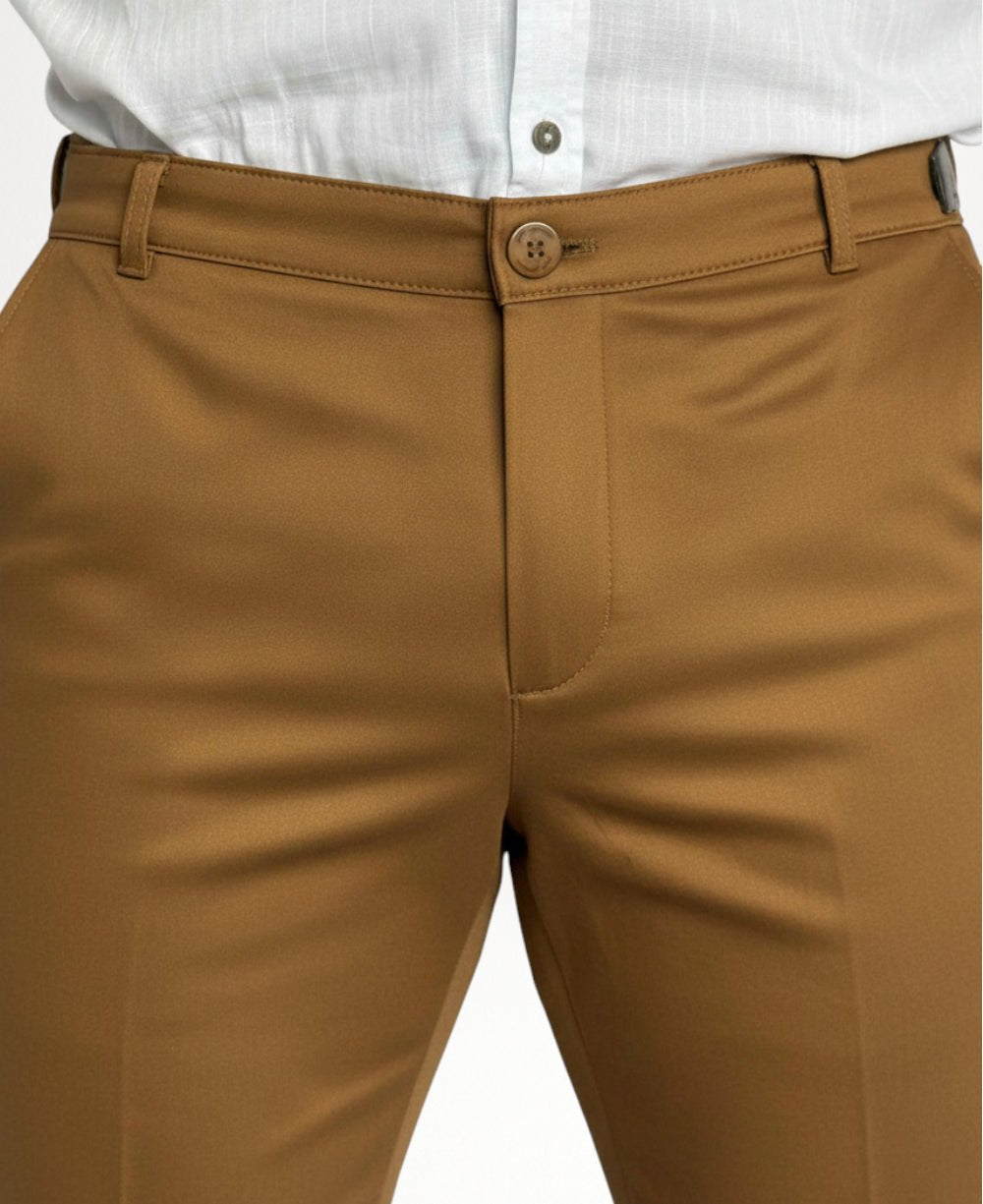 Calça Alfaiataria Caramelo Masculina Regulagem - Per Pochi
