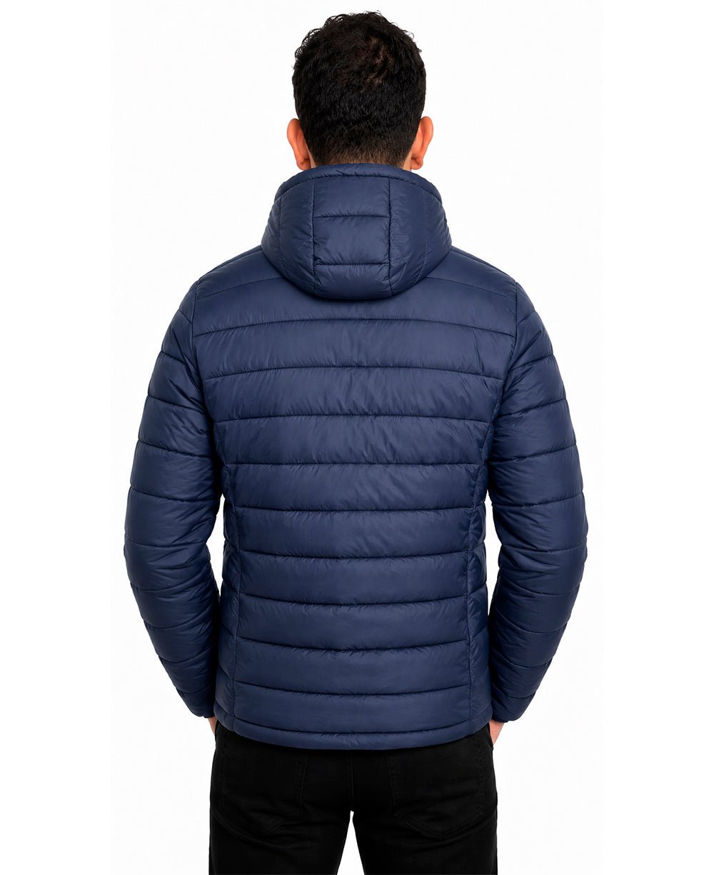 Jaqueta Aul Marinho Masculina Puffer Com Touca - Idel Vest Rouparia