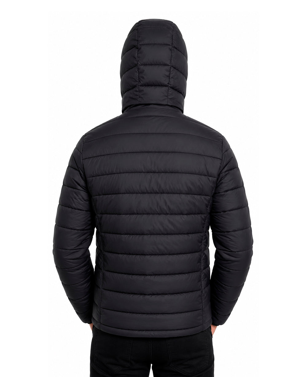 Jaqueta Preta Masculina Puffer Com Touca - Idel Vest Rouparia