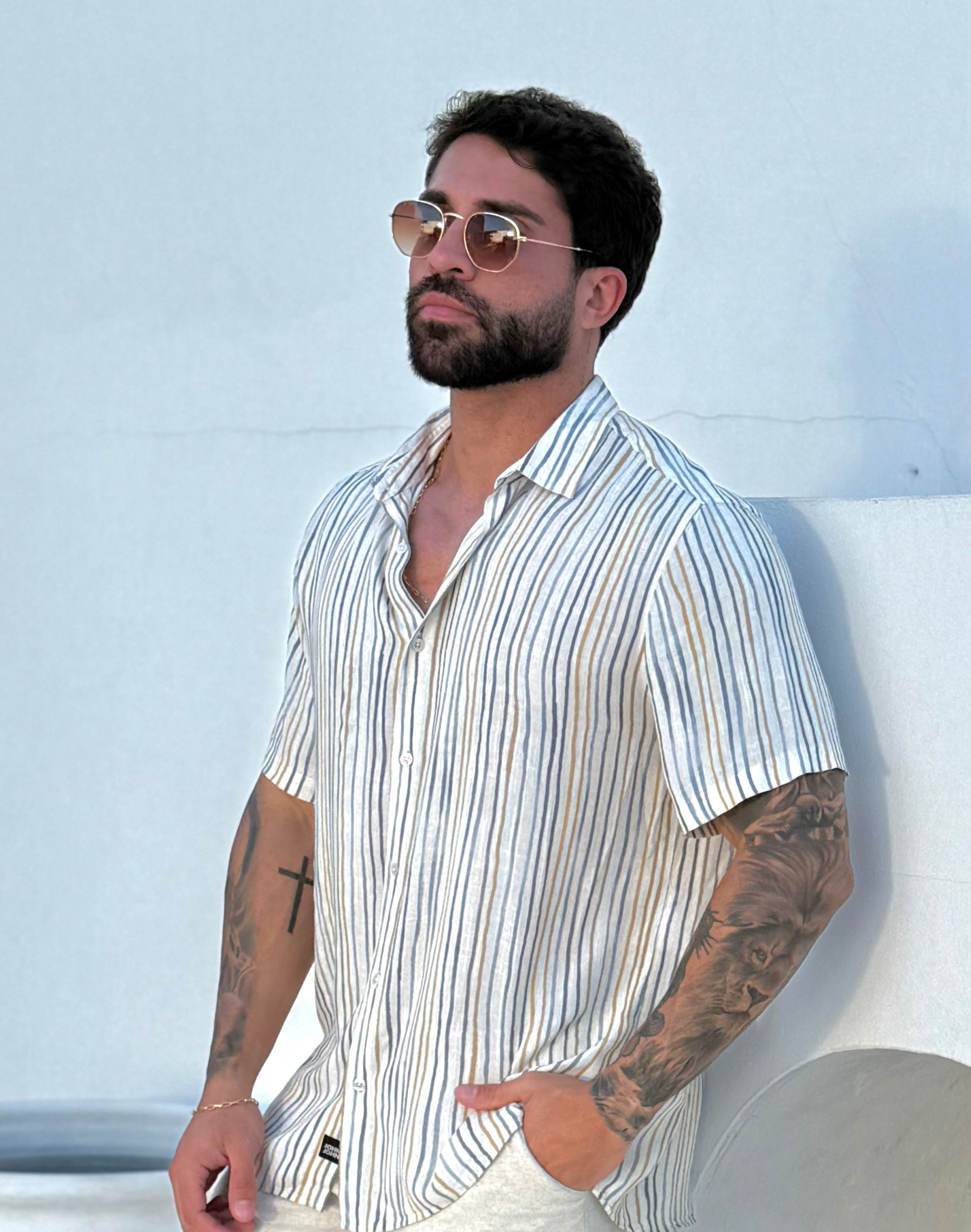 Camisa Relaxed Fit Spring Stripes - John John